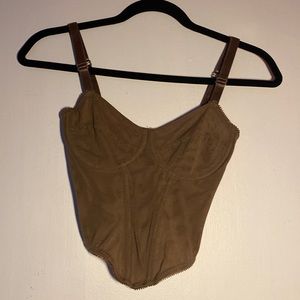 Light Brown Corset Top